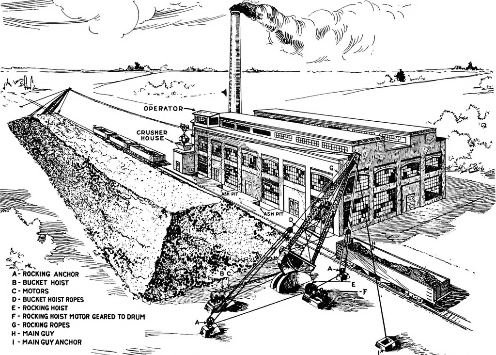 An illustration from Material handling cyclopedia; a reference book covering definitions, descriptions, illustrations and methods of use of material handling machines employed in industry, 1921, leaf 255