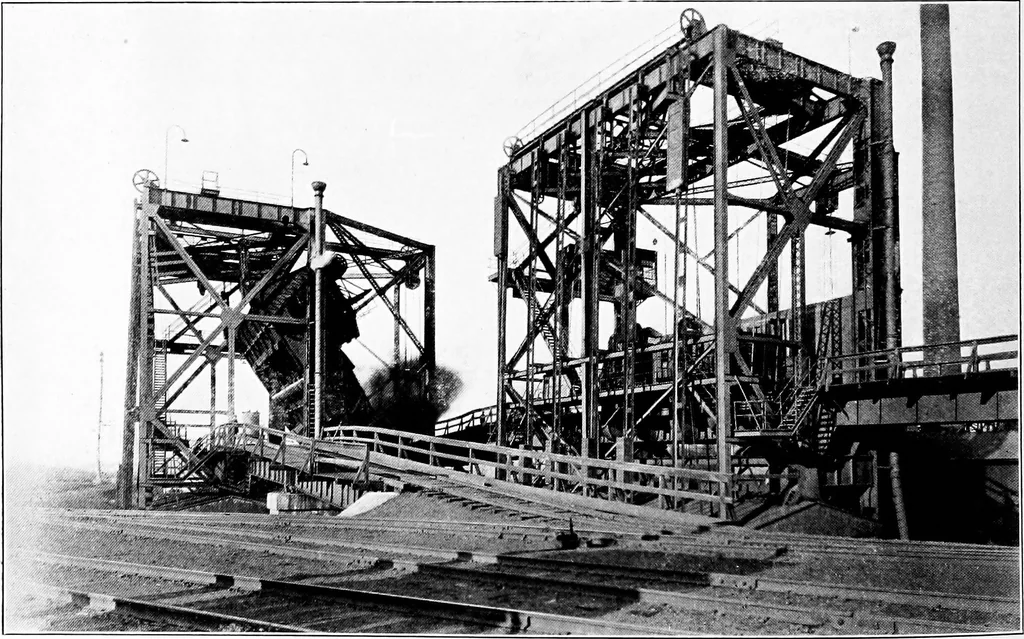 An illustration from Material handling cyclopedia; a reference book covering definitions, descriptions, illustrations and methods of use of material handling machines employed in industry, 1921, leaf 279