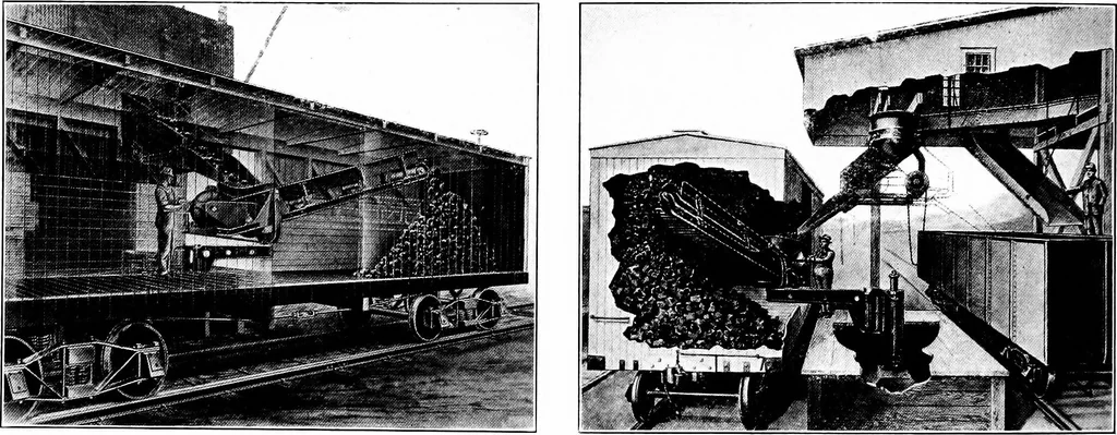 An illustration from Material handling cyclopedia; a reference book covering definitions, descriptions, illustrations and methods of use of material handling machines employed in industry, 1921, leaf 283