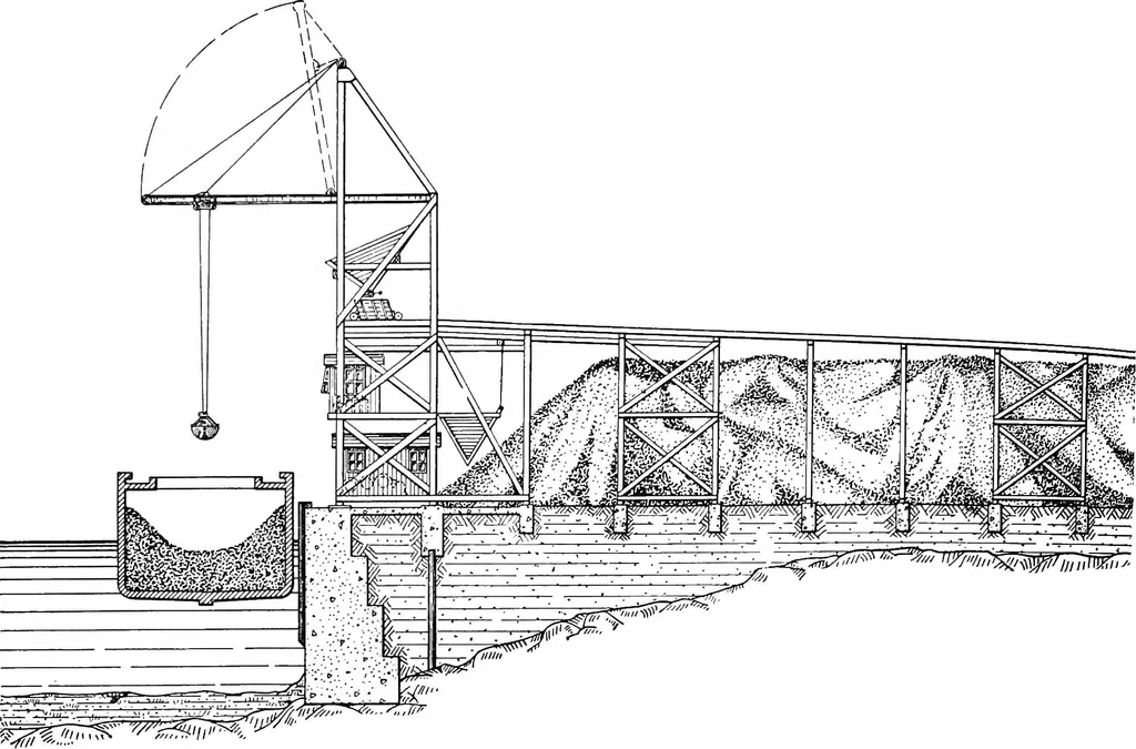 An illustration from Material handling cyclopedia; a reference book covering definitions, descriptions, illustrations and methods of use of material handling machines employed in industry, 1921, leaf 291