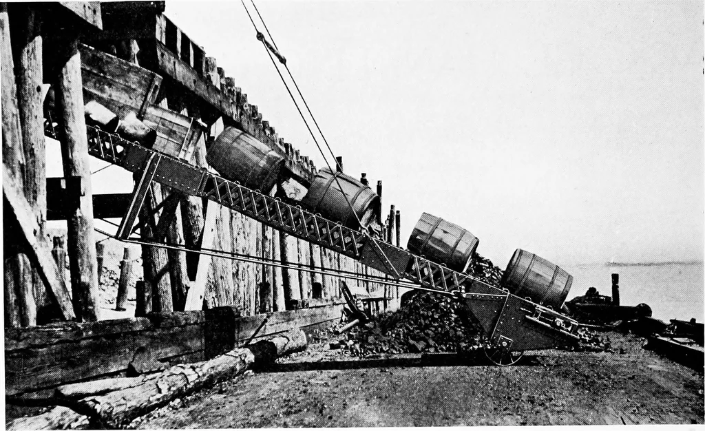 An illustration from Material handling cyclopedia; a reference book covering definitions, descriptions, illustrations and methods of use of material handling machines employed in industry, 1921, leaf 337