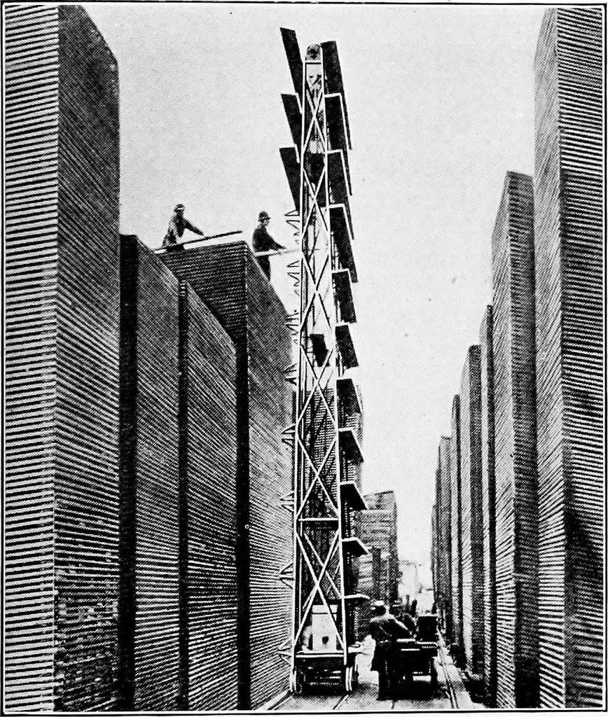 An illustration from Material handling cyclopedia; a reference book covering definitions, descriptions, illustrations and methods of use of material handling machines employed in industry, 1921, leaf 342