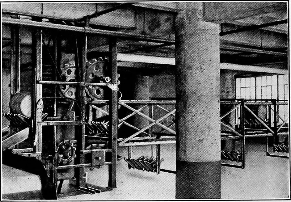 An illustration from Material handling cyclopedia; a reference book covering definitions, descriptions, illustrations and methods of use of material handling machines employed in industry, 1921, leaf 347