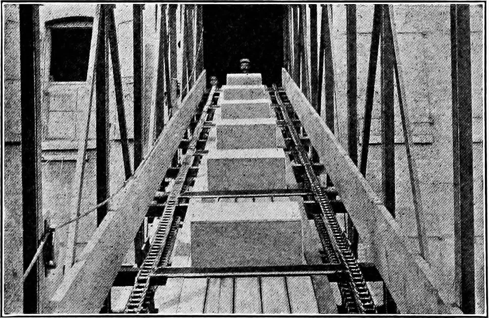 An illustration from Material handling cyclopedia; a reference book covering definitions, descriptions, illustrations and methods of use of material handling machines employed in industry, 1921, leaf 358
