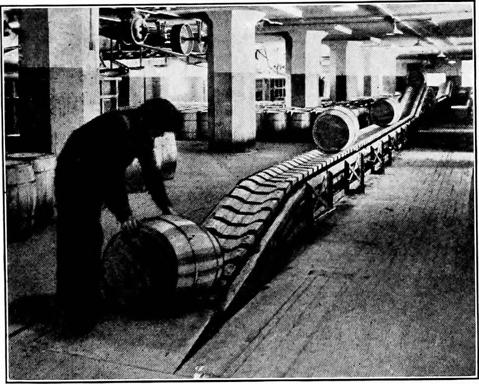 An illustration from Material handling cyclopedia; a reference book covering definitions, descriptions, illustrations and methods of use of material handling machines employed in industry, 1921, leaf 373