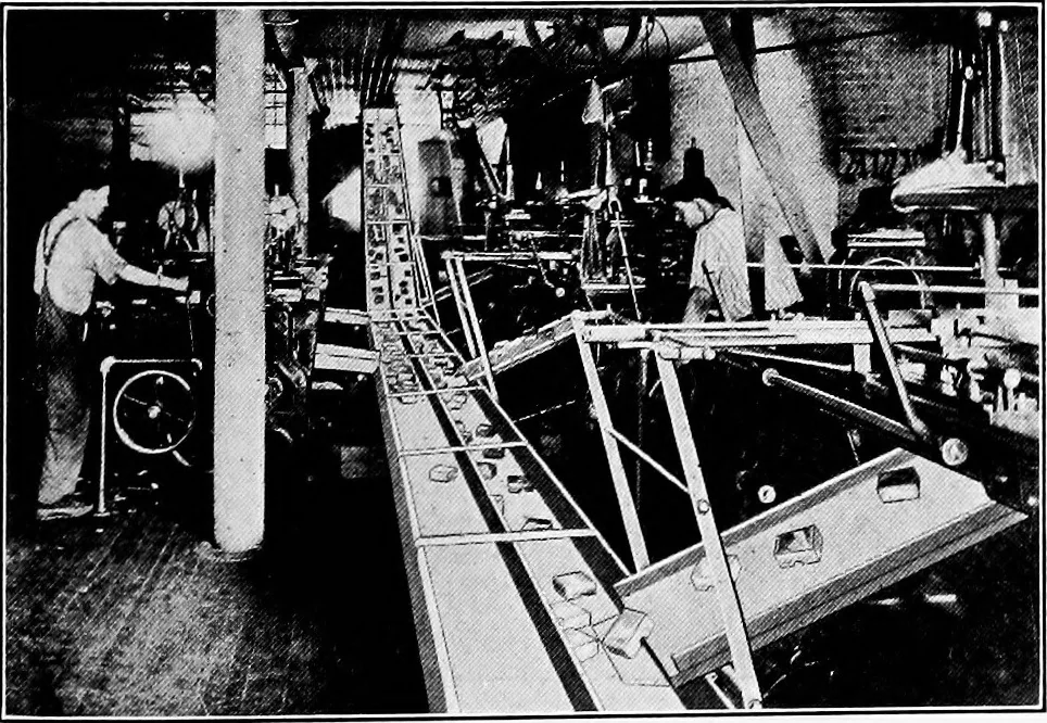 An illustration from Material handling cyclopedia; a reference book covering definitions, descriptions, illustrations and methods of use of material handling machines employed in industry, 1921, leaf 382