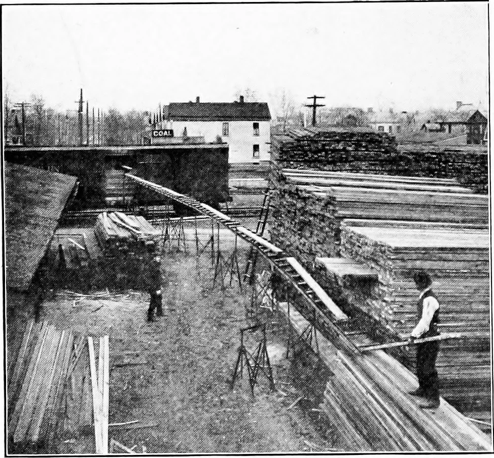 An illustration from Material handling cyclopedia; a reference book covering definitions, descriptions, illustrations and methods of use of material handling machines employed in industry, 1921, leaf 389