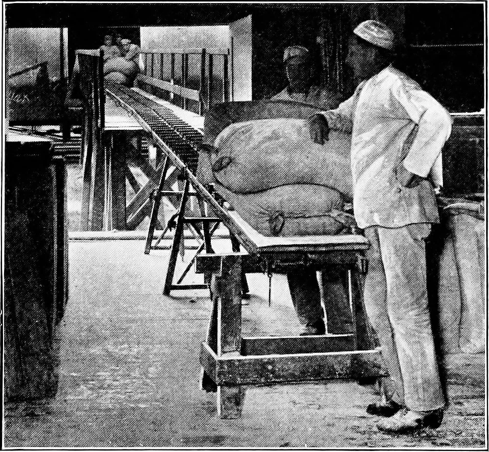 An illustration from Material handling cyclopedia; a reference book covering definitions, descriptions, illustrations and methods of use of material handling machines employed in industry, 1921, leaf 390