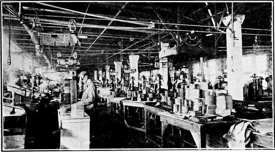 An illustration from Material handling cyclopedia; a reference book covering definitions, descriptions, illustrations and methods of use of material handling machines employed in industry, 1921, leaf 412
