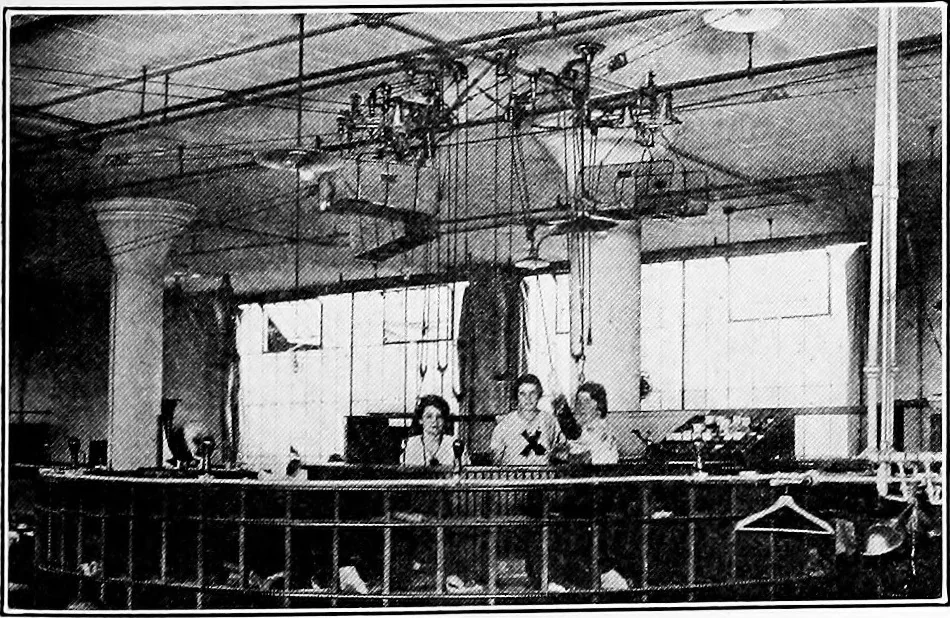 An illustration from Material handling cyclopedia; a reference book covering definitions, descriptions, illustrations and methods of use of material handling machines employed in industry, 1921, leaf 412