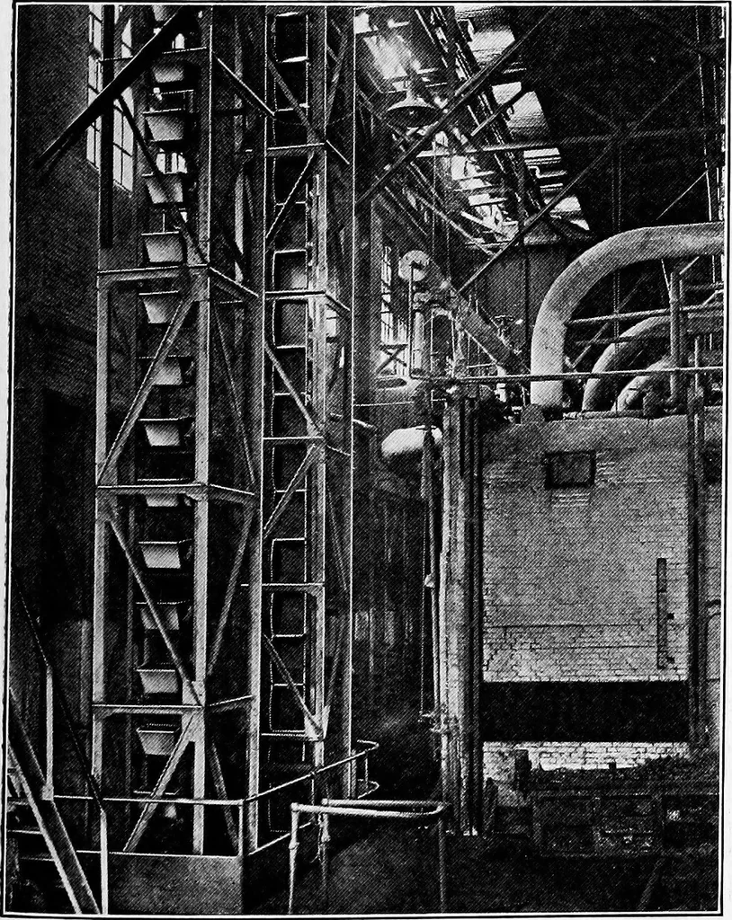 An illustration from Material handling cyclopedia; a reference book covering definitions, descriptions, illustrations and methods of use of material handling machines employed in industry, 1921, leaf 422