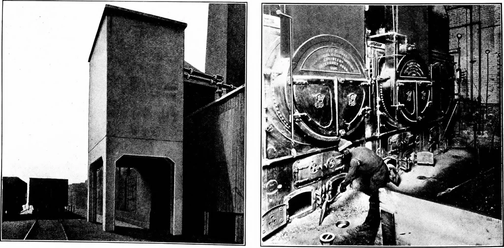 An illustration from Material handling cyclopedia; a reference book covering definitions, descriptions, illustrations and methods of use of material handling machines employed in industry, 1921, leaf 437