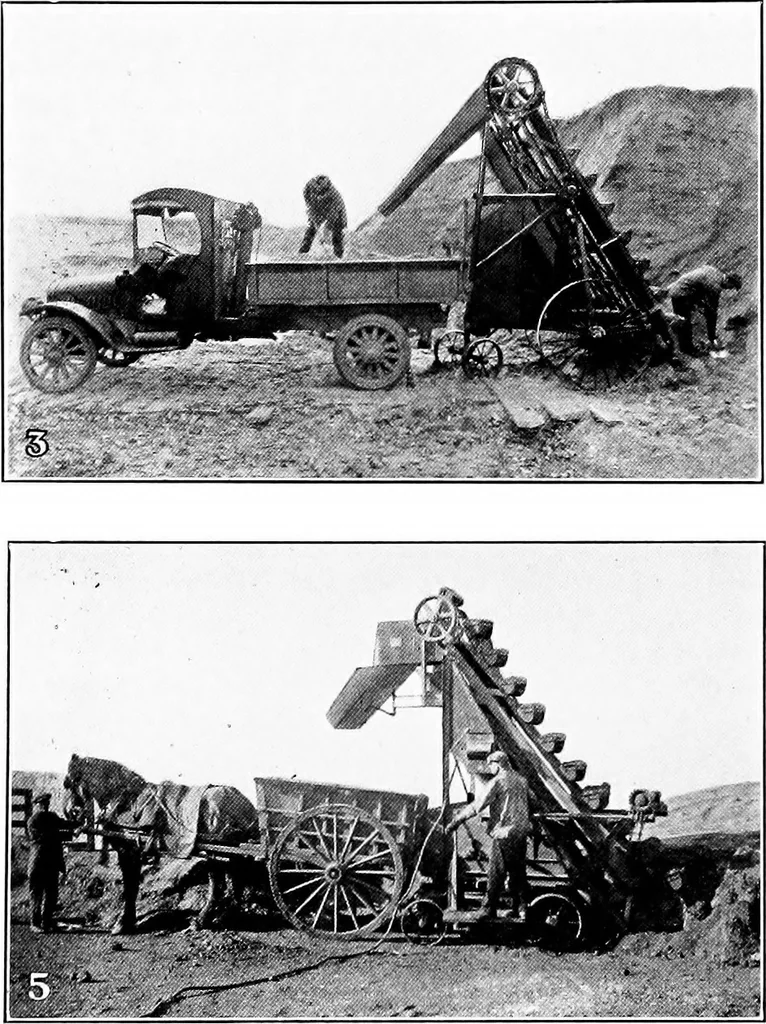 An illustration from Material handling cyclopedia; a reference book covering definitions, descriptions, illustrations and methods of use of material handling machines employed in industry, 1921, leaf 443
