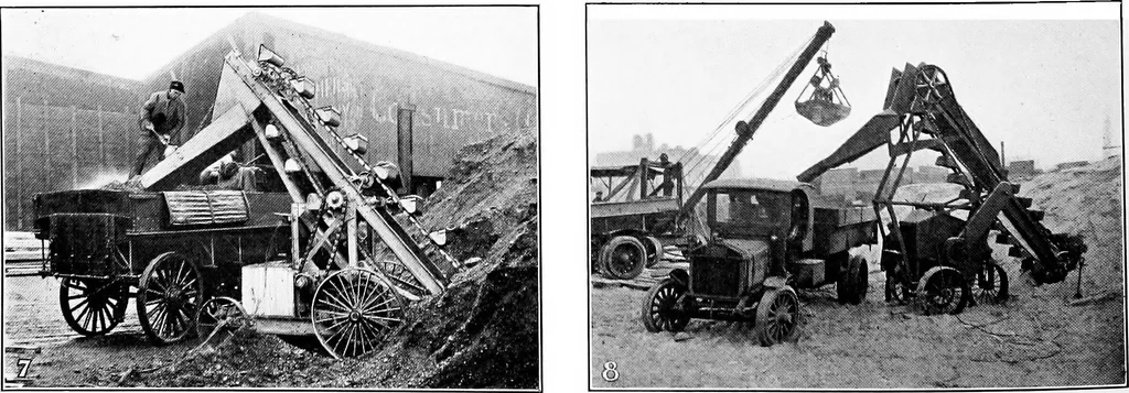 An illustration from Material handling cyclopedia; a reference book covering definitions, descriptions, illustrations and methods of use of material handling machines employed in industry, 1921, leaf 443