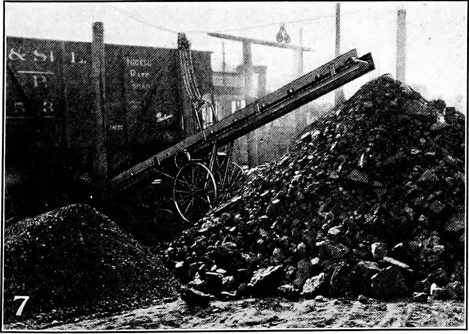 An illustration from Material handling cyclopedia; a reference book covering definitions, descriptions, illustrations and methods of use of material handling machines employed in industry, 1921, leaf 446