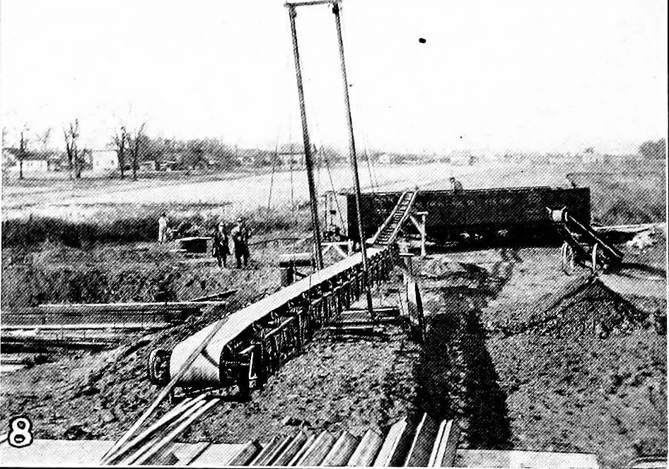 An illustration from Material handling cyclopedia; a reference book covering definitions, descriptions, illustrations and methods of use of material handling machines employed in industry, 1921, leaf 446