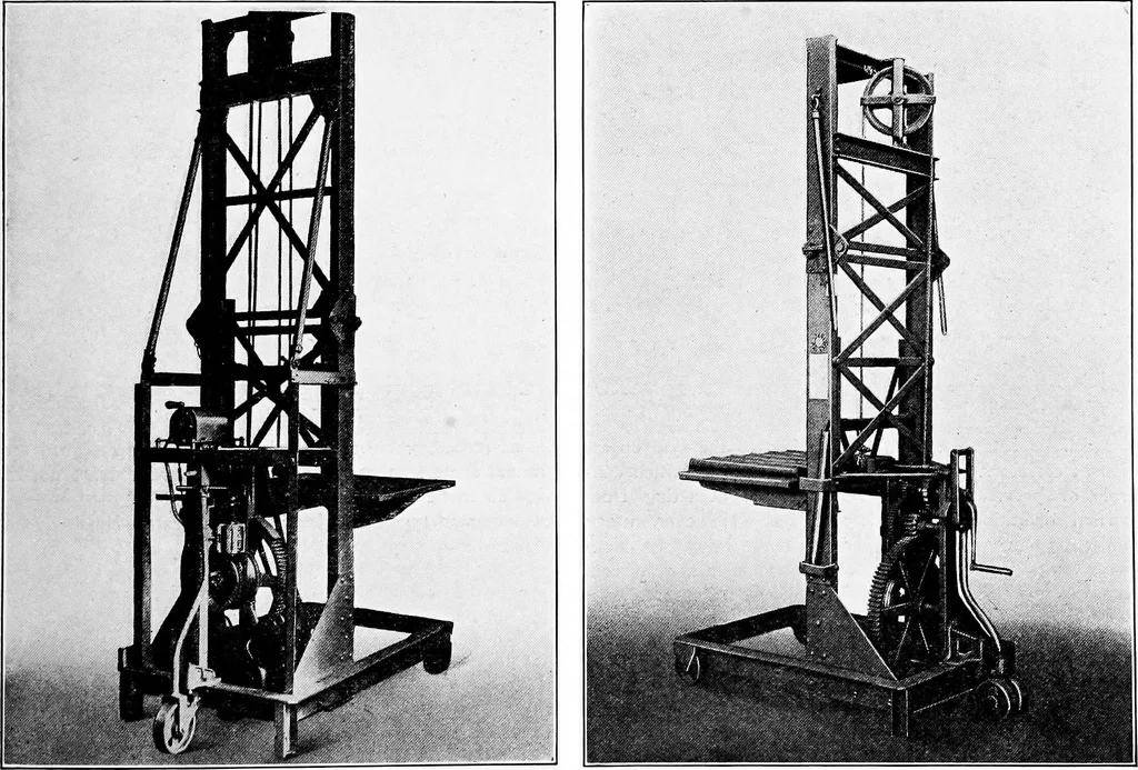 An illustration from Material handling cyclopedia; a reference book covering definitions, descriptions, illustrations and methods of use of material handling machines employed in industry, 1921, leaf 500