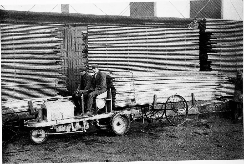 An illustration from Material handling cyclopedia; a reference book covering definitions, descriptions, illustrations and methods of use of material handling machines employed in industry, 1921, leaf 525