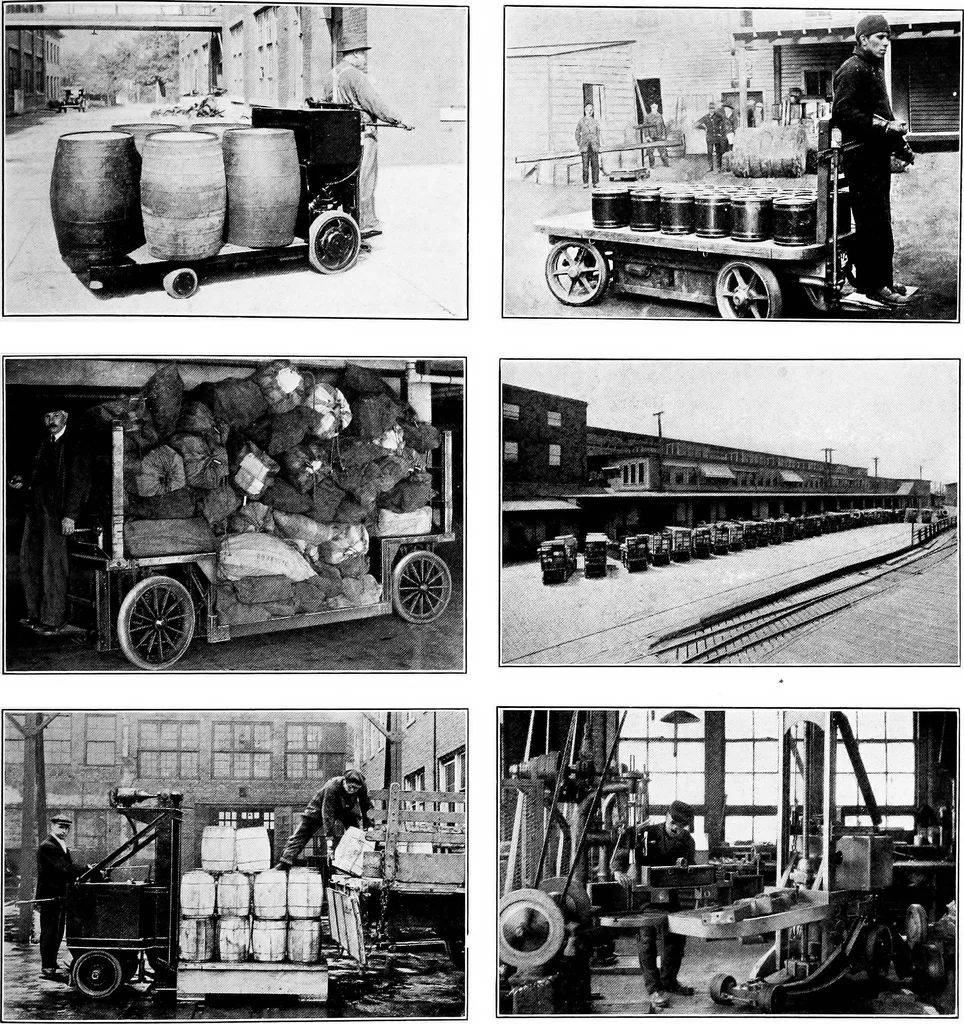 An illustration from Material handling cyclopedia; a reference book covering definitions, descriptions, illustrations and methods of use of material handling machines employed in industry, 1921, leaf 536