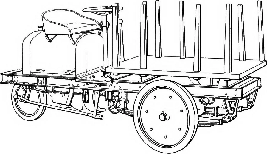 An illustration from Material handling cyclopedia; a reference book covering definitions, descriptions, illustrations and methods of use of material handling machines employed in industry, 1921, leaf 537