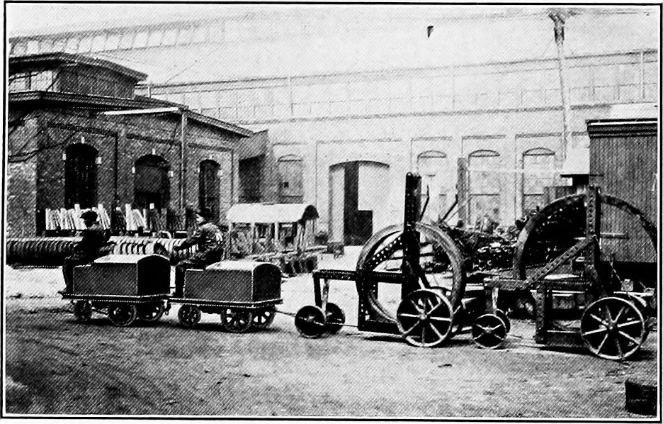 An illustration from Material handling cyclopedia; a reference book covering definitions, descriptions, illustrations and methods of use of material handling machines employed in industry, 1921, leaf 539