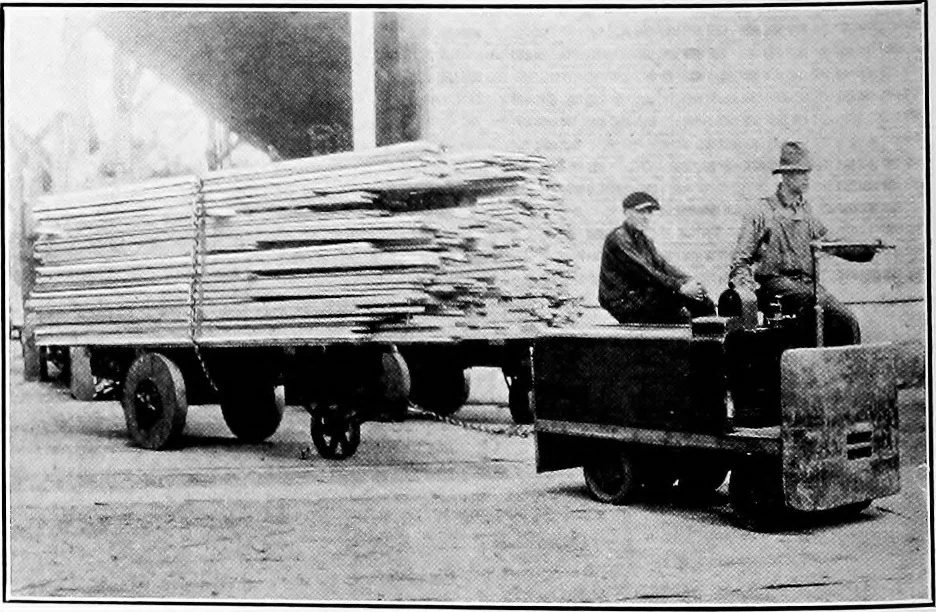 An illustration from Material handling cyclopedia; a reference book covering definitions, descriptions, illustrations and methods of use of material handling machines employed in industry, 1921, leaf 539