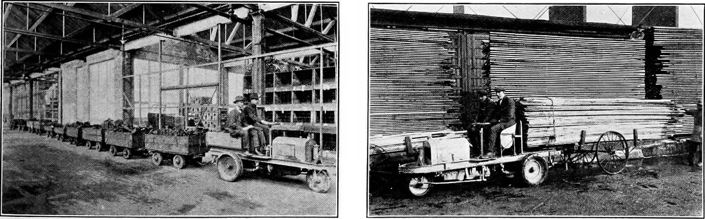 An illustration from Material handling cyclopedia; a reference book covering definitions, descriptions, illustrations and methods of use of material handling machines employed in industry, 1921, leaf 540