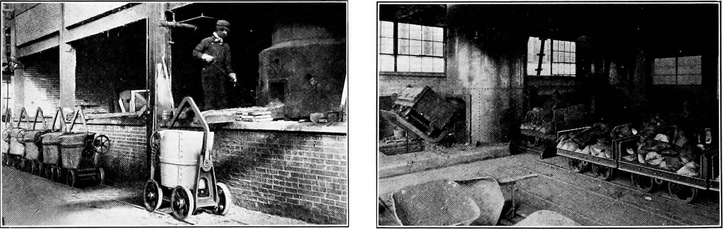 An illustration from Material handling cyclopedia; a reference book covering definitions, descriptions, illustrations and methods of use of material handling machines employed in industry, 1921, leaf 607