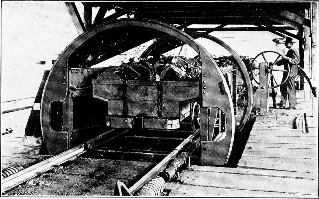 An illustration from Material handling cyclopedia; a reference book covering definitions, descriptions, illustrations and methods of use of material handling machines employed in industry, 1921, leaf 643