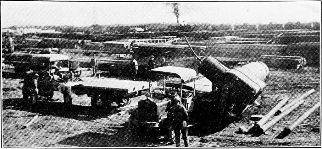 An illustration from Material handling cyclopedia; a reference book covering definitions, descriptions, illustrations and methods of use of material handling machines employed in industry, 1921, leaf 710