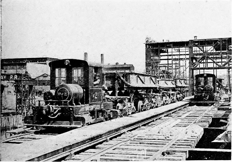 An illustration from Material handling cyclopedia; a reference book covering definitions, descriptions, illustrations and methods of use of material handling machines employed in industry, 1921, leaf 722