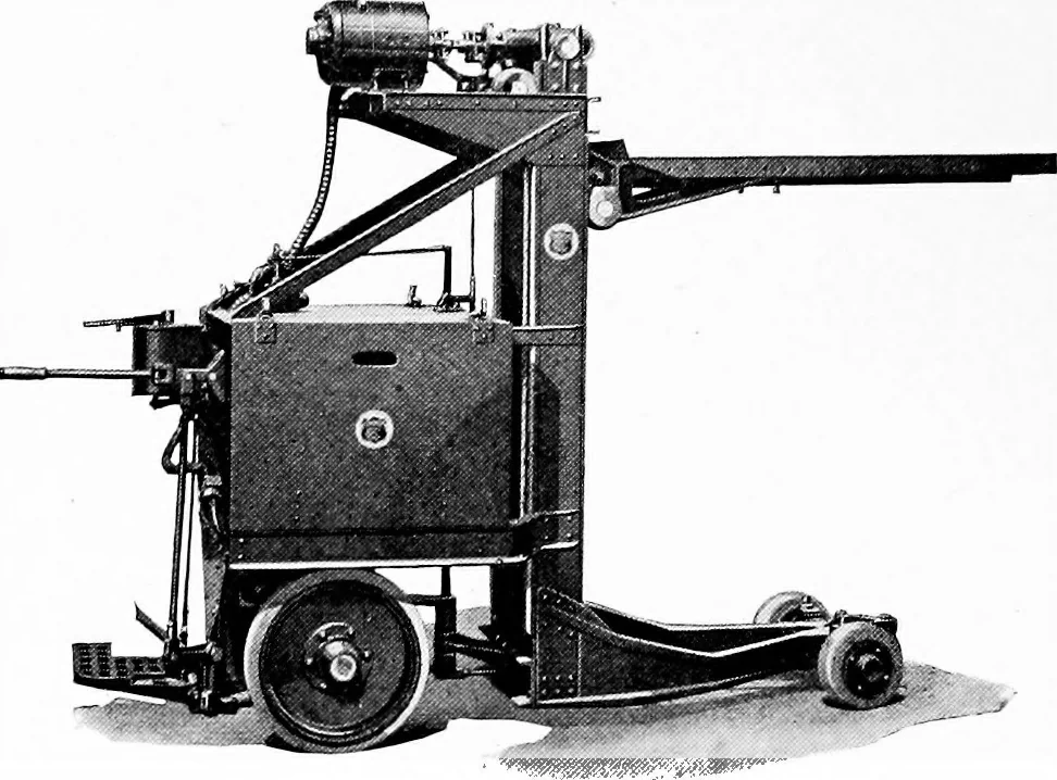 An illustration from Material handling cyclopedia; a reference book covering definitions, descriptions, illustrations and methods of use of material handling machines employed in industry, 1921, leaf 733