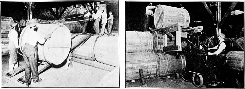 An illustration from Material handling cyclopedia; a reference book covering definitions, descriptions, illustrations and methods of use of material handling machines employed in industry, 1921, leaf 733