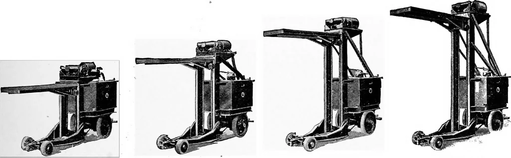An illustration from Material handling cyclopedia; a reference book covering definitions, descriptions, illustrations and methods of use of material handling machines employed in industry, 1921, leaf 734