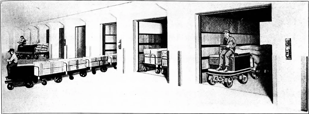 An illustration from Material handling cyclopedia; a reference book covering definitions, descriptions, illustrations and methods of use of material handling machines employed in industry, 1921, leaf 760
