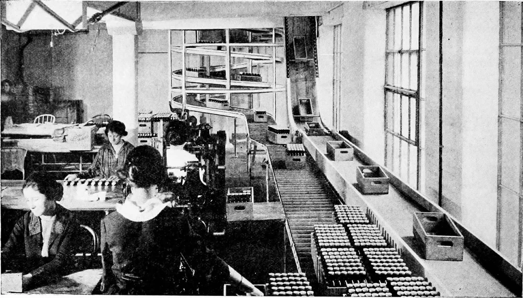 An illustration from Material handling cyclopedia; a reference book covering definitions, descriptions, illustrations and methods of use of material handling machines employed in industry, 1921, leaf 767
