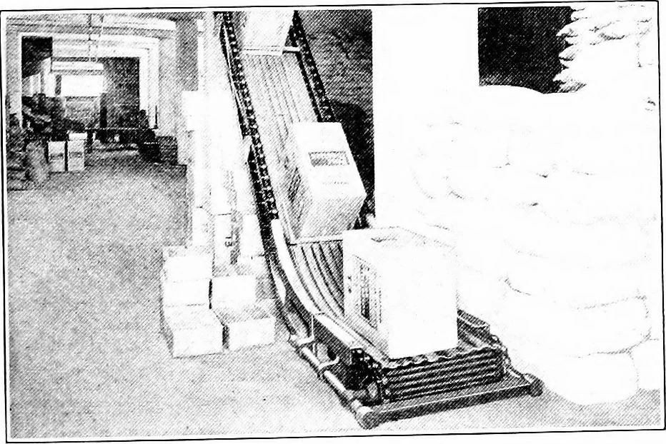 An illustration from Material handling cyclopedia; a reference book covering definitions, descriptions, illustrations and methods of use of material handling machines employed in industry, 1921, leaf 772