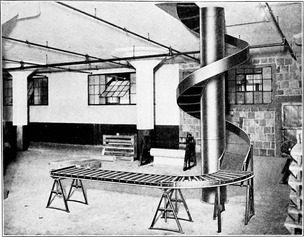 An illustration from Material handling cyclopedia; a reference book covering definitions, descriptions, illustrations and methods of use of material handling machines employed in industry, 1921, leaf 774