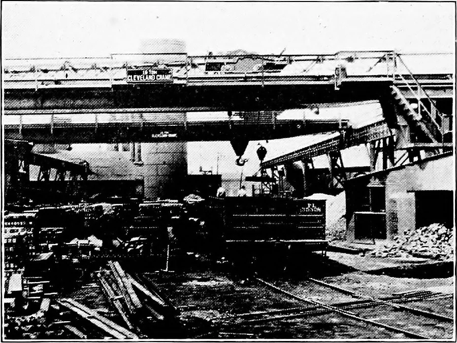 An illustration from Material handling cyclopedia; a reference book covering definitions, descriptions, illustrations and methods of use of material handling machines employed in industry, 1921, leaf 800