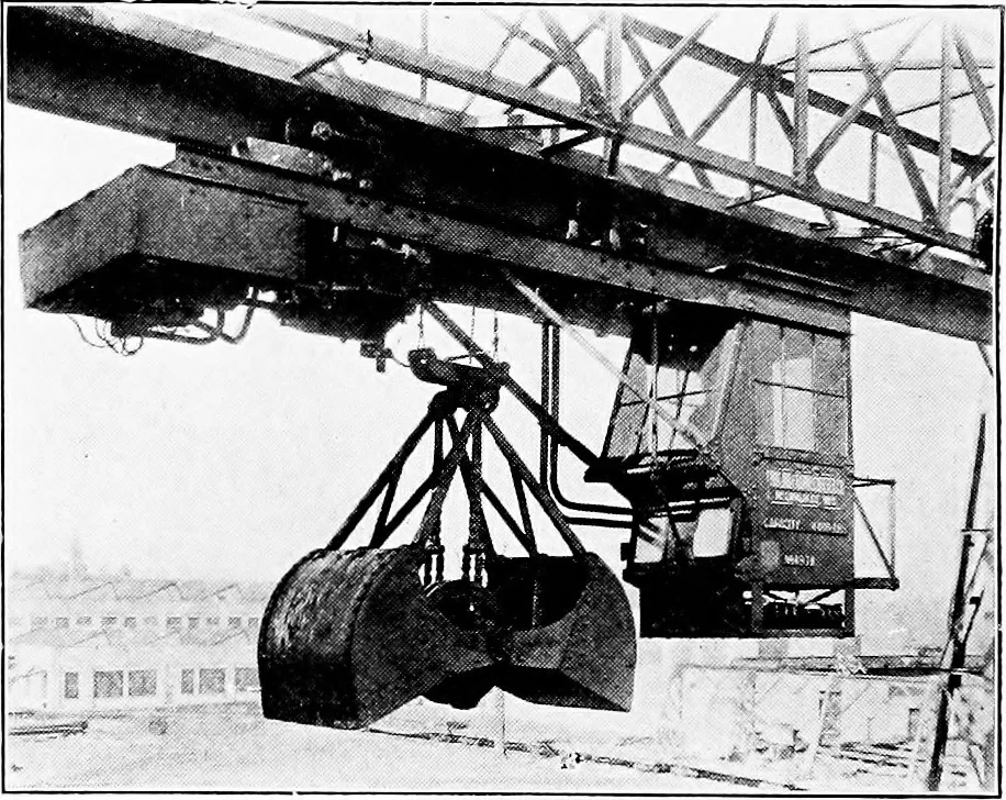 An illustration from Material handling cyclopedia; a reference book covering definitions, descriptions, illustrations and methods of use of material handling machines employed in industry, 1921, leaf 801