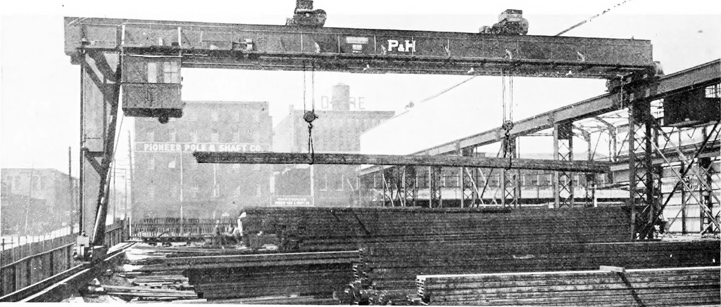 An illustration from Material handling cyclopedia; a reference book covering definitions, descriptions, illustrations and methods of use of material handling machines employed in industry, 1921, leaf 801