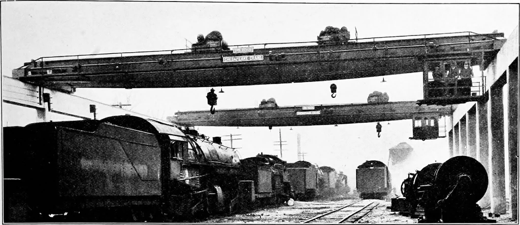 An illustration from Material handling cyclopedia; a reference book covering definitions, descriptions, illustrations and methods of use of material handling machines employed in industry, 1921, leaf 802