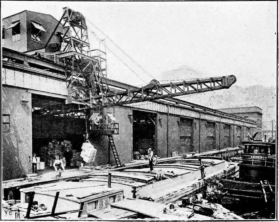 An illustration from Material handling cyclopedia; a reference book covering definitions, descriptions, illustrations and methods of use of material handling machines employed in industry, 1921, leaf 804