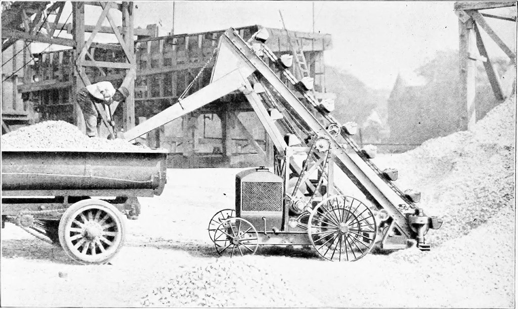 An illustration from Material handling cyclopedia; a reference book covering definitions, descriptions, illustrations and methods of use of material handling machines employed in industry, 1921, leaf 845