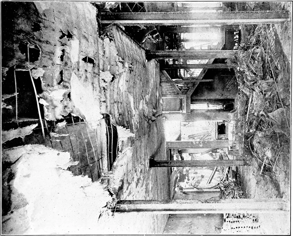 An illustration from The San Francisco earthquake and fire; a brief history of the disaster; a presentation of facts and resulting phenomena, with special reference to the efficiency of building materials, lessons of the disaster, 1906, leaf 117