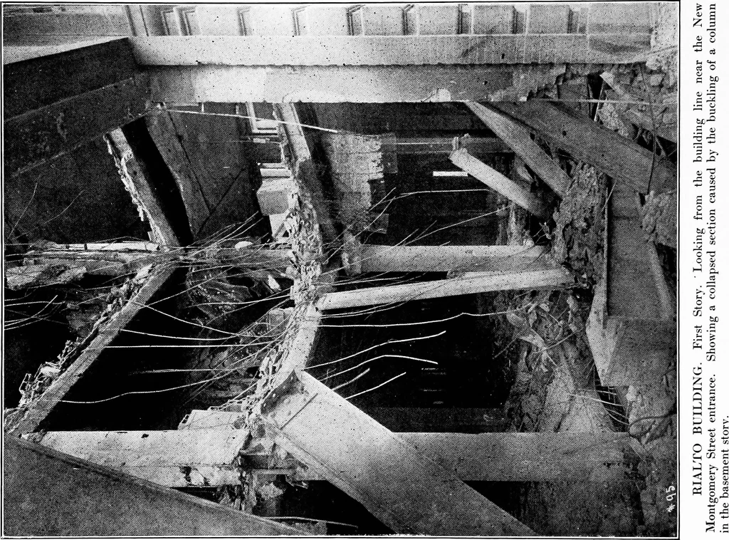 An illustration from The San Francisco earthquake and fire; a brief history of the disaster; a presentation of facts and resulting phenomena, with special reference to the efficiency of building materials, lessons of the disaster, 1906, leaf 119
