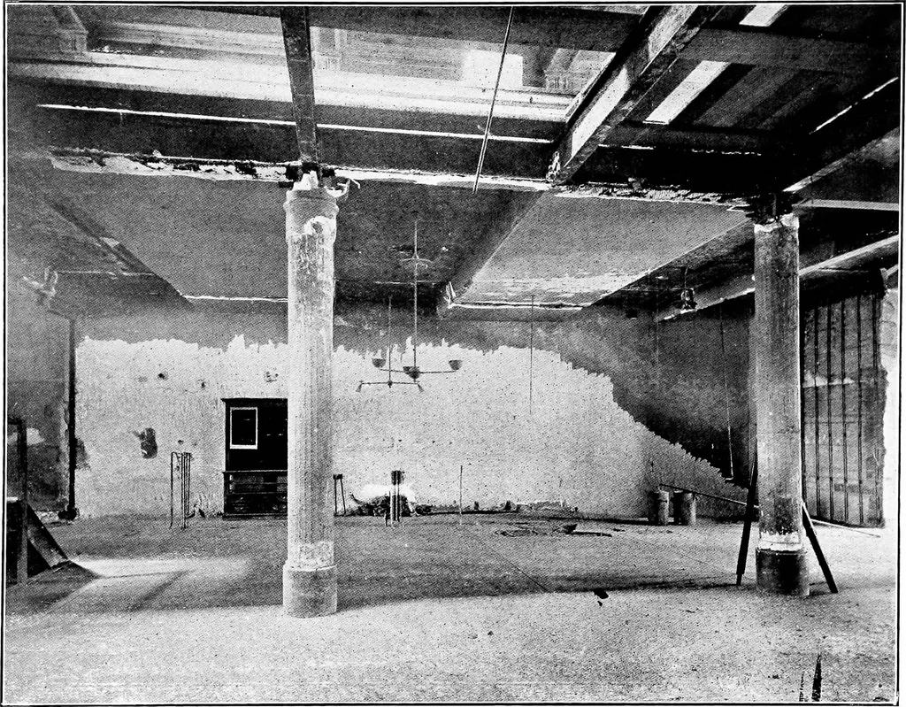 An illustration from The San Francisco earthquake and fire; a brief history of the disaster; a presentation of facts and resulting phenomena, with special reference to the efficiency of building materials, lessons of the disaster, 1906, leaf 141