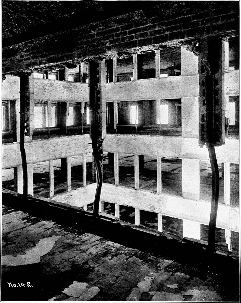 An illustration from The San Francisco earthquake and fire; a brief history of the disaster; a presentation of facts and resulting phenomena, with special reference to the efficiency of building materials, lessons of the disaster, 1906, leaf 168