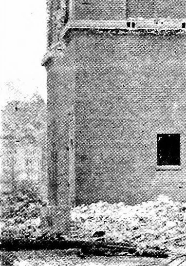 An illustration from The San Francisco earthquake and fire; a brief history of the disaster; a presentation of facts and resulting phenomena, with special reference to the efficiency of building materials, lessons of the disaster, 1906, leaf 201