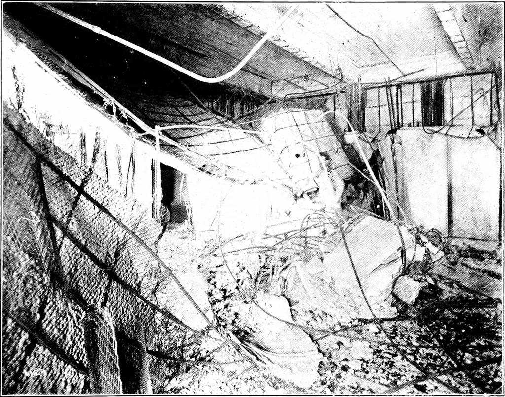 An illustration from The San Francisco earthquake and fire; a brief history of the disaster; a presentation of facts and resulting phenomena, with special reference to the efficiency of building materials, lessons of the disaster, 1906, leaf 220